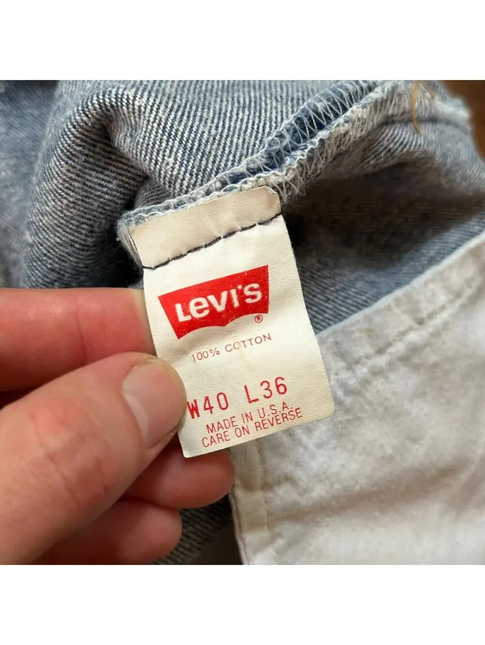 VTG 90s Levis 501 Button Fly 40x36 USA Tag Jeans Straight Wash Blue XX Act 36x32